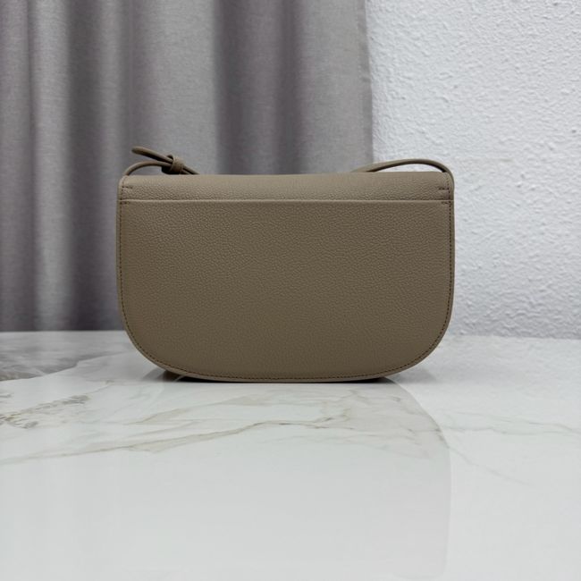 Medium Dior Medaillon Flap Bag Grained Calfskin M3920QD Khaki Medium Dior Medaillon Flap Bag Grained Calfskin M3920QD Khaki