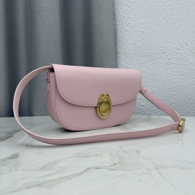 Medium Dior Medaillon Flap Bag Grained Calfskin M3920QD Rose Tendre Medium Dior Medaillon Flap Bag Grained Calfskin M3920QD Rose Tendre