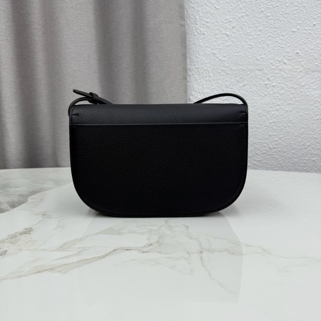 Medium Dior Medaillon Flap Bag Grained Calfskin M3920QD black