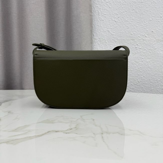 Medium Dior Medaillon Flap Bag Grained Calfskin M3920QD Khaki Medium Dior Medaillon Flap Bag Grained Calfskin M3920QD Khaki
