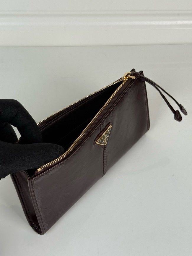 Prada Leather pouch 1MB051 Aviation Black Prada Leather pouch 1MB051 Aviation Black
