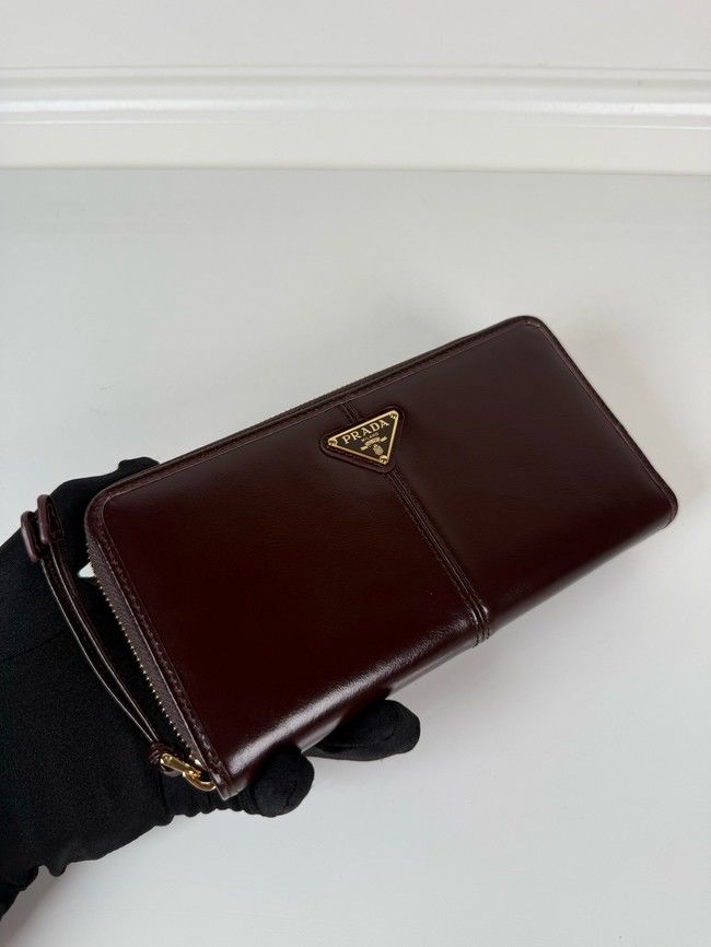 Prada Leather pouch 1MB051 dark brown