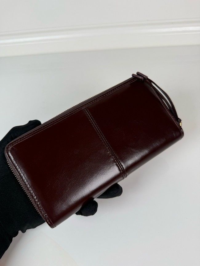 Prada Leather pouch 1MB051 dark brown