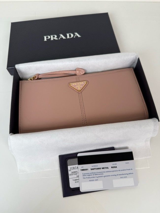 Prada Leather pouch 1MB051 pink Prada Leather pouch 1MB051 pink