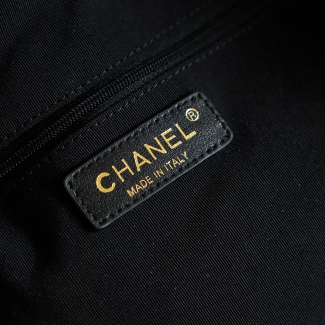 CHANEL Large Braided Straw Shoulder Bag AS5956 Apricot and black CHANEL Large Braided Straw Shoulder Bag AS5956 Apricot and black