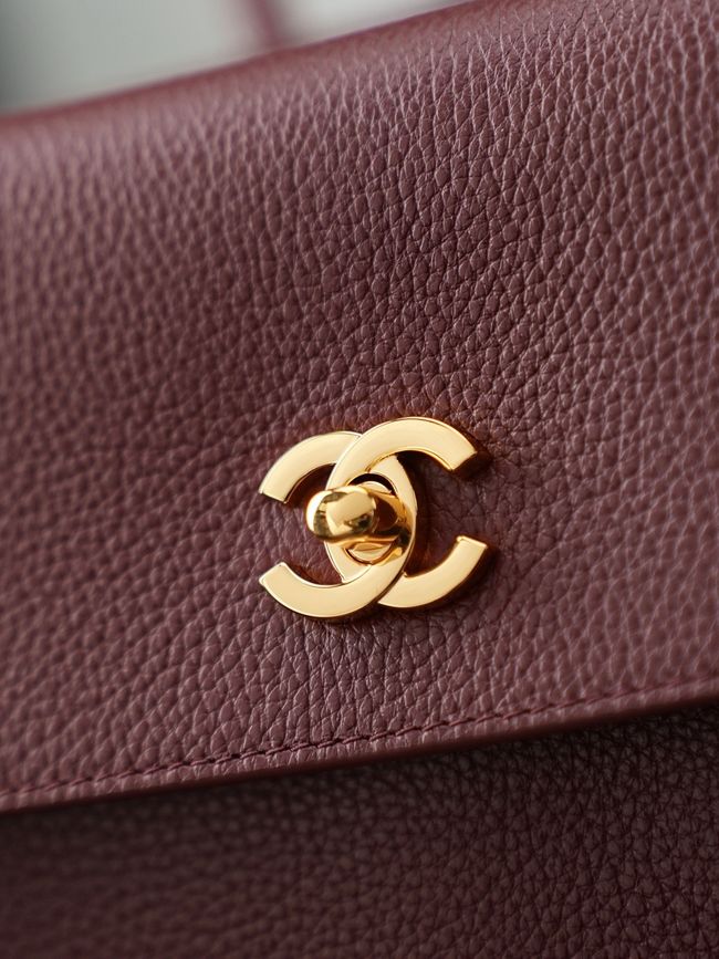 Chanel 26S Grained Calfskin Shopping Bag AS6289 Burgundy Chanel 26S Grained Calfskin Shopping Bag AS6289 Burgundy