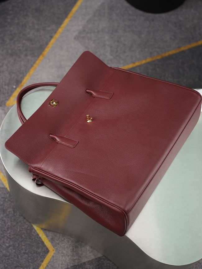 Chanel 26S Grained Calfskin Shopping Bag AS6289 Burgundy Chanel 26S Grained Calfskin Shopping Bag AS6289 Burgundy