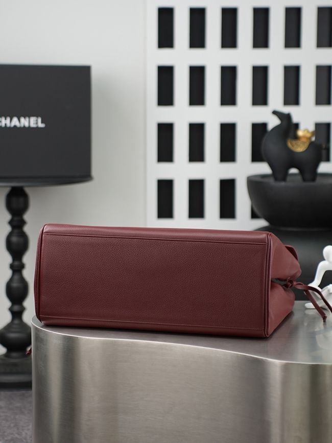 Chanel 26S Grained Calfskin Shopping Bag AS6289 Burgundy Chanel 26S Grained Calfskin Shopping Bag AS6289 Burgundy