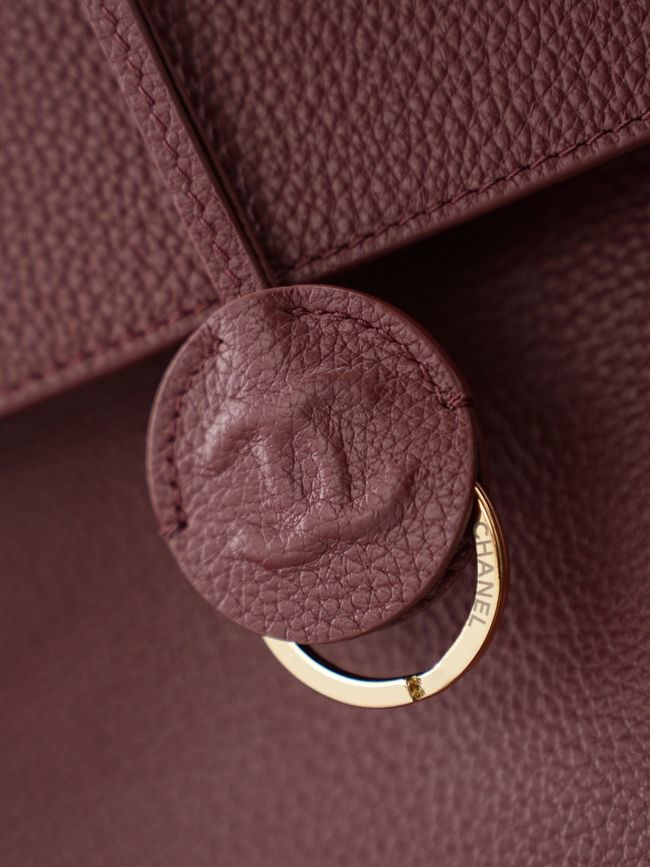 Chanel 26S Grained Calfskin Shopping Bag AS6289 Burgundy Chanel 26S Grained Calfskin Shopping Bag AS6289 Burgundy