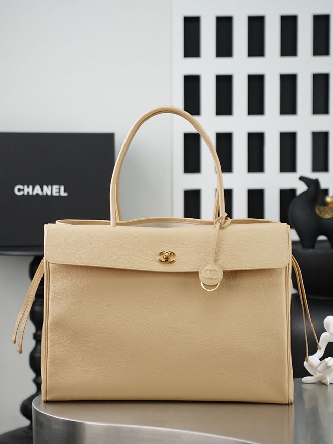 Chanel 26S Grained Calfskin Shopping Bag AS6289 Dark Beige