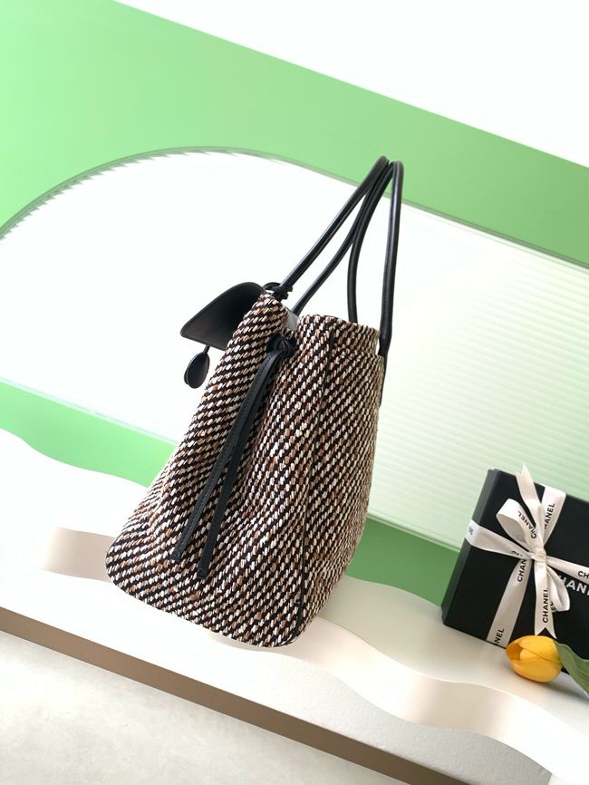 Chanel 26S Grained Calfskin Shopping Bag AS6289 black&Fabric Chanel 26S Grained Calfskin Shopping Bag AS6289 black&Fabric