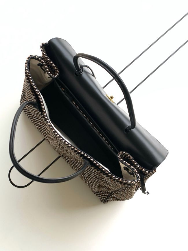 Chanel 26S Grained Calfskin Shopping Bag AS6289 black&Fabric Chanel 26S Grained Calfskin Shopping Bag AS6289 black&Fabric