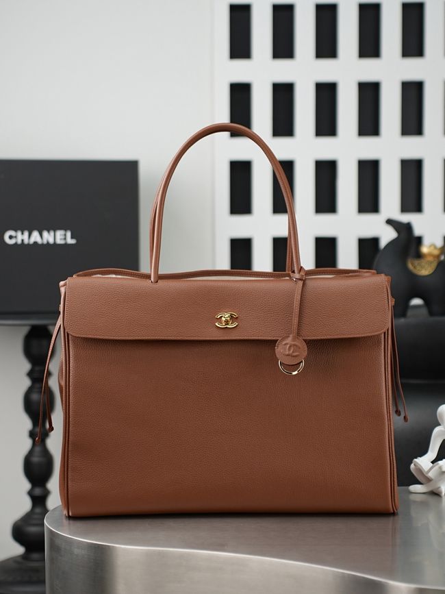 Chanel 26S Grained Calfskin Shopping Bag AS6289 camel