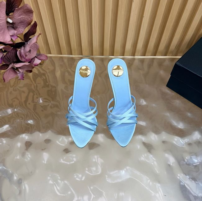 Saint Laurent in satin crepe and rhinestones Heel 9CM 69002-2 Saint Laurent in satin crepe and rhinestones Heel 9CM 69002-2