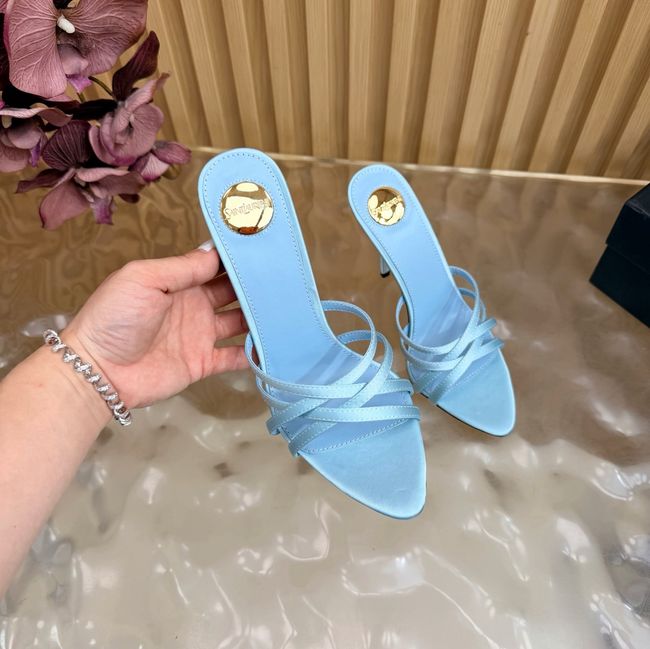 Saint Laurent in satin crepe and rhinestones Heel 9CM 69002-2 Saint Laurent in satin crepe and rhinestones Heel 9CM 69002-2