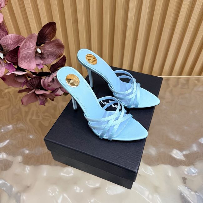 Saint Laurent in satin crepe and rhinestones Heel 9CM 69002-2