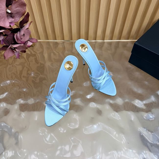 Saint Laurent in satin crepe and rhinestones Heel 9CM 69002-2 Saint Laurent in satin crepe and rhinestones Heel 9CM 69002-2
