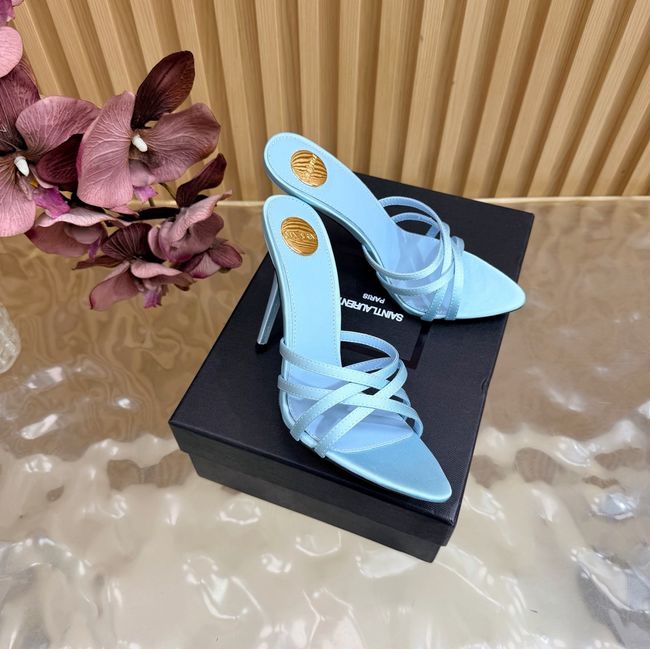 Saint Laurent in satin crepe and rhinestones Heel 9CM 69002-2 Saint Laurent in satin crepe and rhinestones Heel 9CM 69002-2