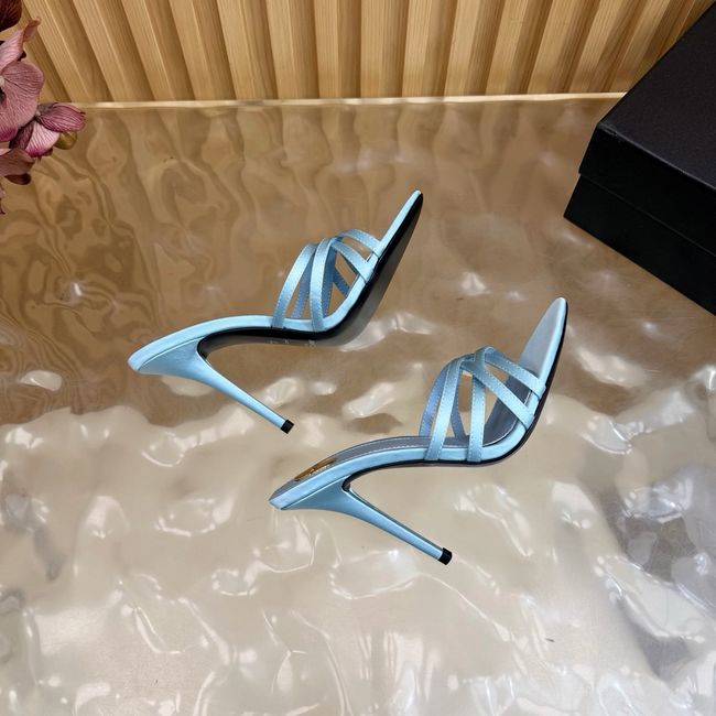 Saint Laurent in satin crepe and rhinestones Heel 9CM 69002-2 Saint Laurent in satin crepe and rhinestones Heel 9CM 69002-2