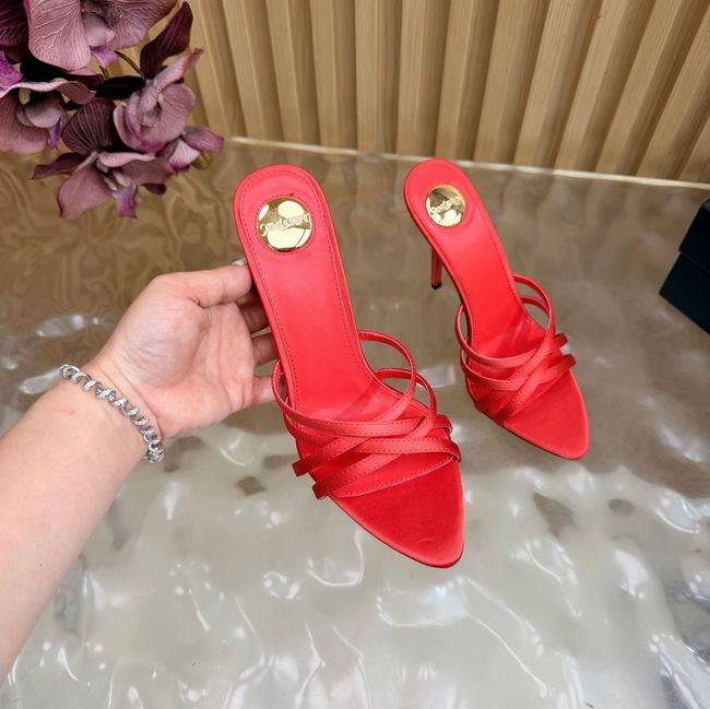 Saint Laurent in satin crepe and rhinestones Heel 9CM 69002-3 Saint Laurent in satin crepe and rhinestones Heel 9CM 69002-3