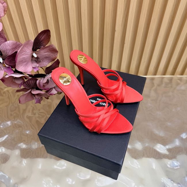 Saint Laurent in satin crepe and rhinestones Heel 9CM 69002-3