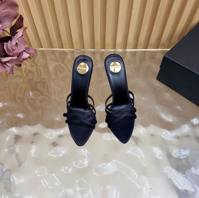 Saint Laurent in satin crepe and rhinestones Heel 9CM 69002-4 Saint Laurent in satin crepe and rhinestones Heel 9CM 69002-4