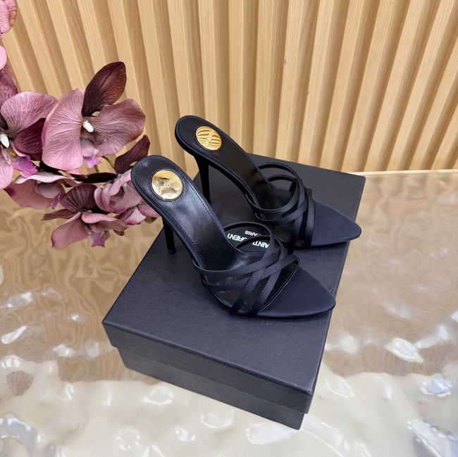 Saint Laurent in satin crepe and rhinestones Heel 9CM 69002-4