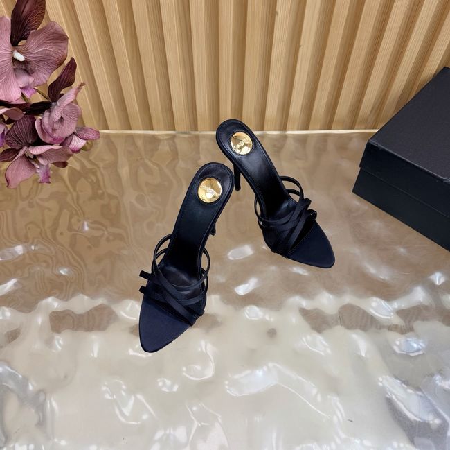 Saint Laurent in satin crepe and rhinestones Heel 9CM 69002-4 Saint Laurent in satin crepe and rhinestones Heel 9CM 69002-4