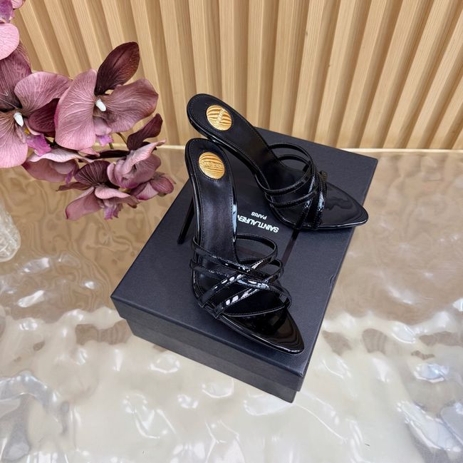 Saint Laurent in satin crepe and rhinestones Heel 9CM 69002-1 Saint Laurent in satin crepe and rhinestones Heel 9CM 69002-1
