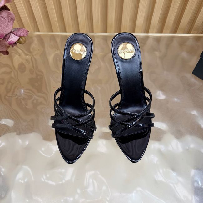 Saint Laurent in satin crepe and rhinestones Heel 9CM 69002-1 Saint Laurent in satin crepe and rhinestones Heel 9CM 69002-1
