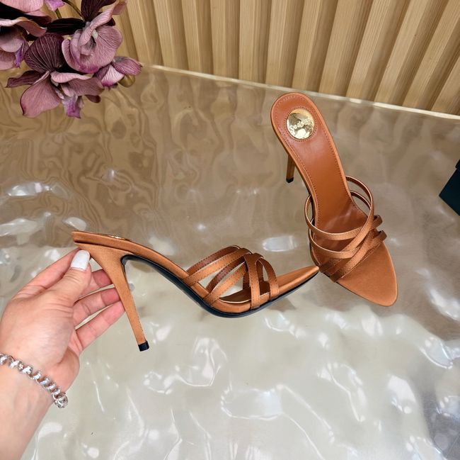 Saint Laurent in satin crepe and rhinestones Heel 9CM 69002-5