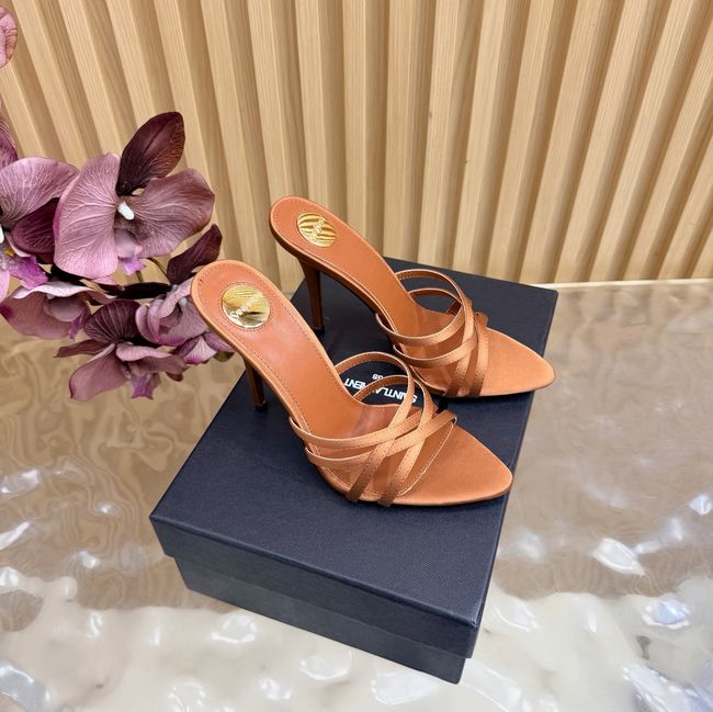 Saint Laurent in satin crepe and rhinestones Heel 9CM 69002-5