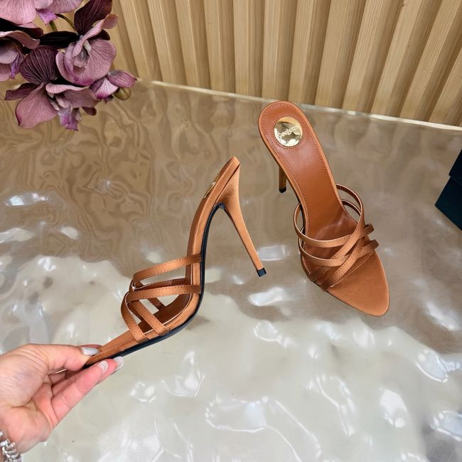 Saint Laurent in satin crepe and rhinestones Heel 9CM 69002-5