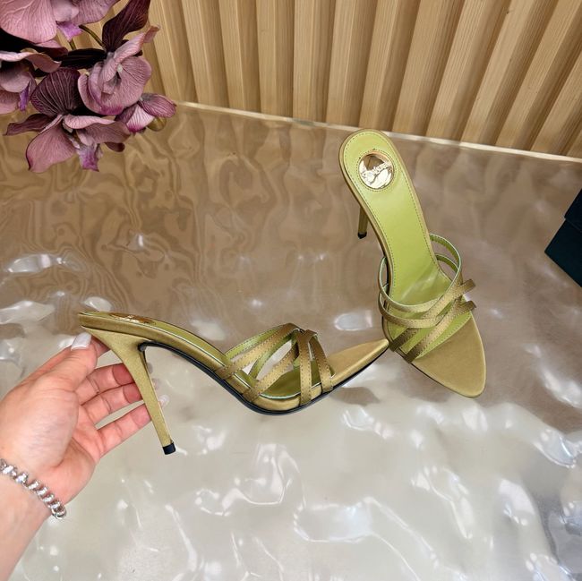 Saint Laurent in satin crepe and rhinestones Heel 9CM 69002-6
