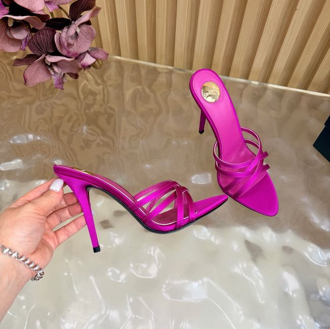 Saint Laurent in satin crepe and rhinestones Heel 9CM 69002-7