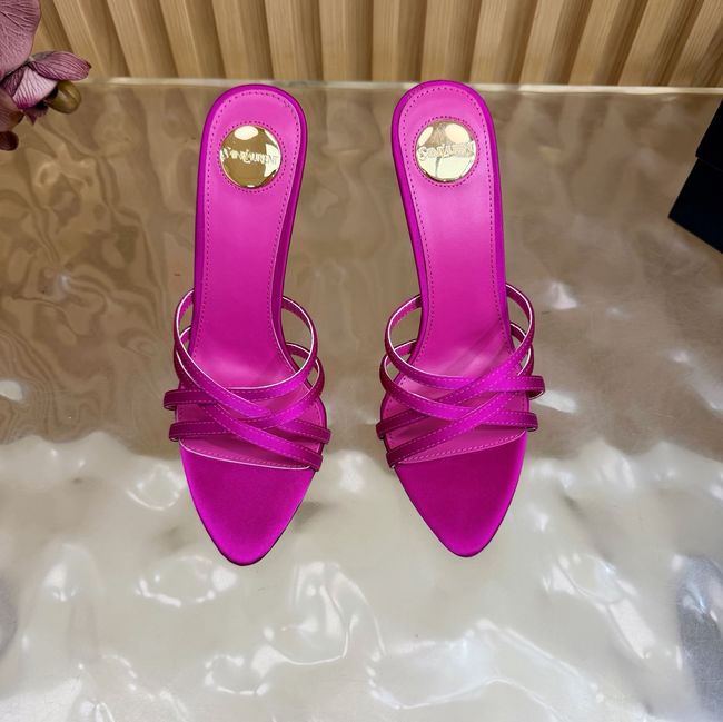 Saint Laurent in satin crepe and rhinestones Heel 9CM 69002-7