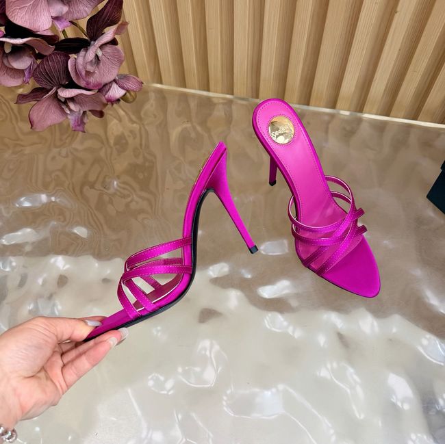 Saint Laurent in satin crepe and rhinestones Heel 9CM 69002-7