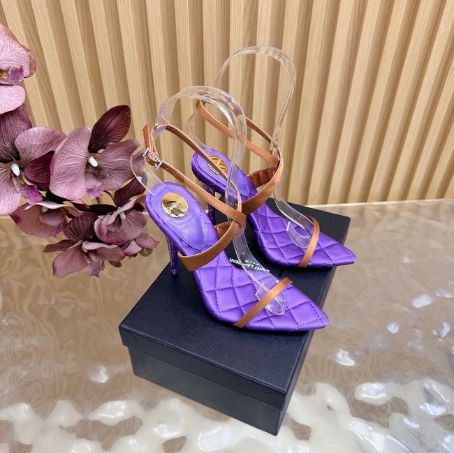 Saint Laurent in satin crepe and rhinestones Heel 10CM 69014-1