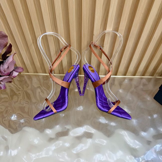 Saint Laurent in satin crepe and rhinestones Heel 10CM 69014-1
