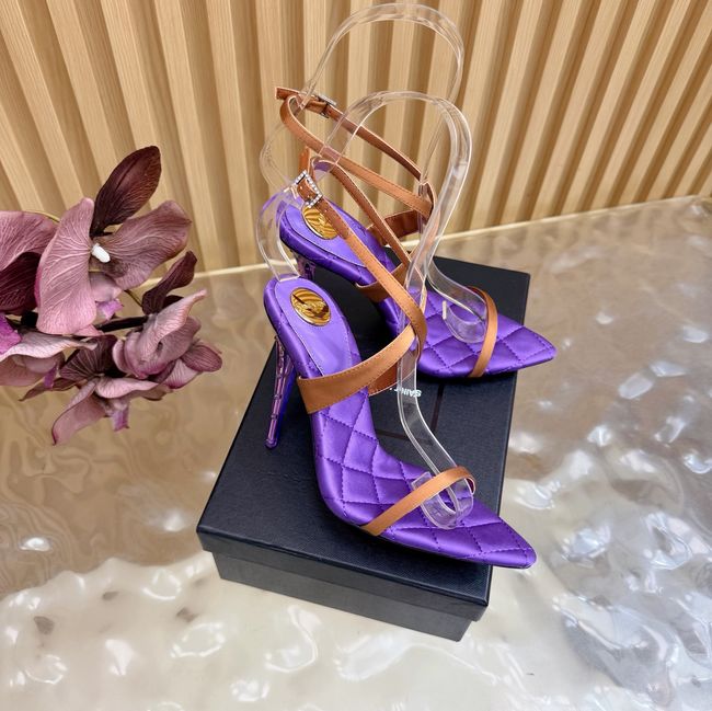 Saint Laurent in satin crepe and rhinestones Heel 10CM 69014-1