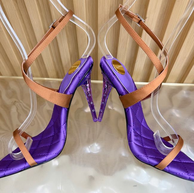 Saint Laurent in satin crepe and rhinestones Heel 10CM 69014-1