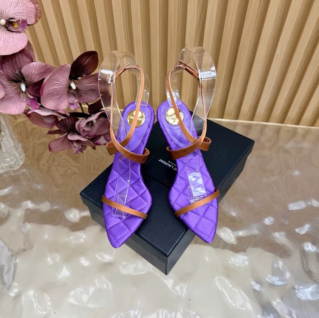 Saint Laurent in satin crepe and rhinestones Heel 10CM 69014-1