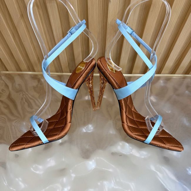 Saint Laurent in satin crepe and rhinestones Heel 10CM 69014-2