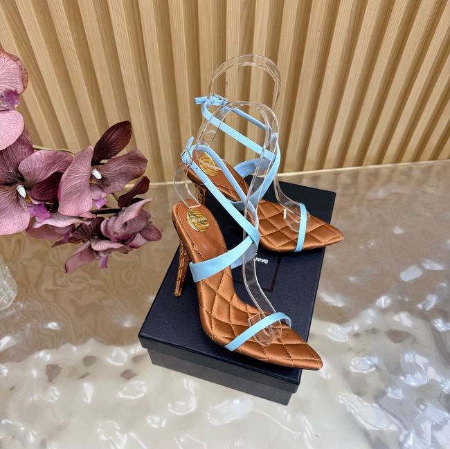 Saint Laurent in satin crepe and rhinestones Heel 10CM 69014-2