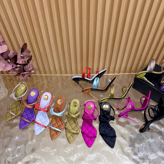 Saint Laurent in satin crepe and rhinestones Heel 10CM 69014-3