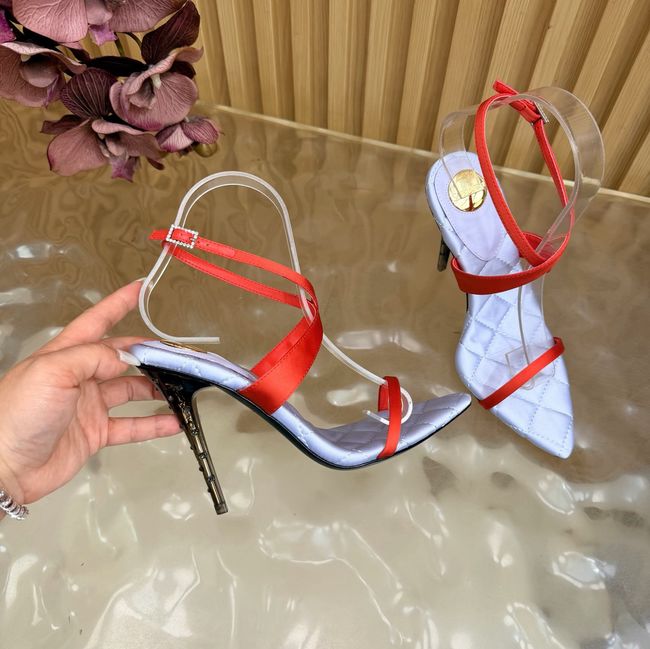 Saint Laurent in satin crepe and rhinestones Heel 10CM 69014-3