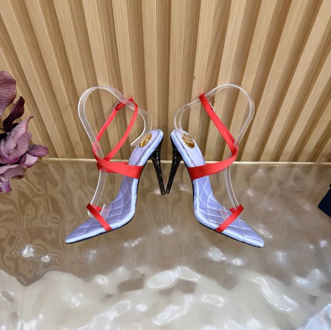 Saint Laurent in satin crepe and rhinestones Heel 10CM 69014-3