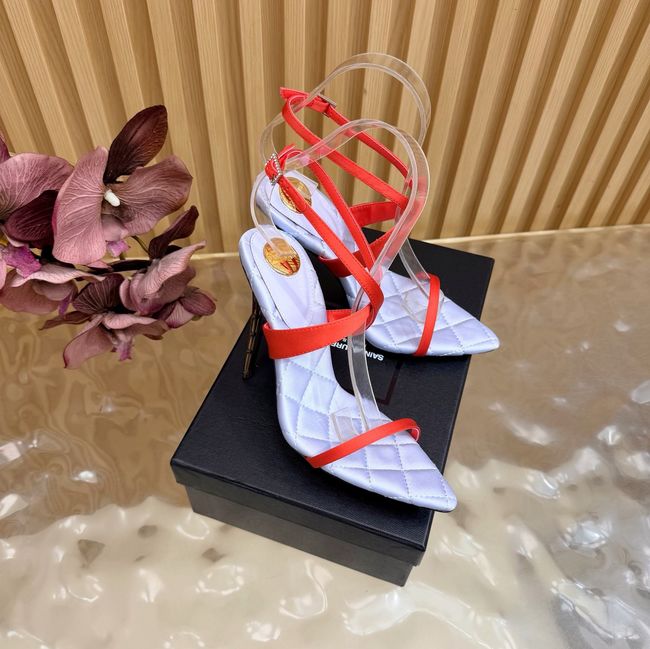 Saint Laurent in satin crepe and rhinestones Heel 10CM 69014-3