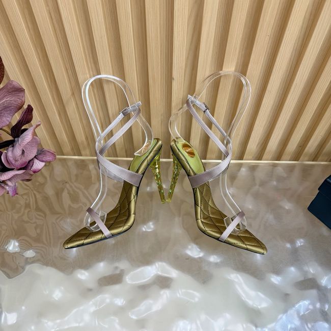 Saint Laurent in satin crepe and rhinestones Heel 10CM 69014-4