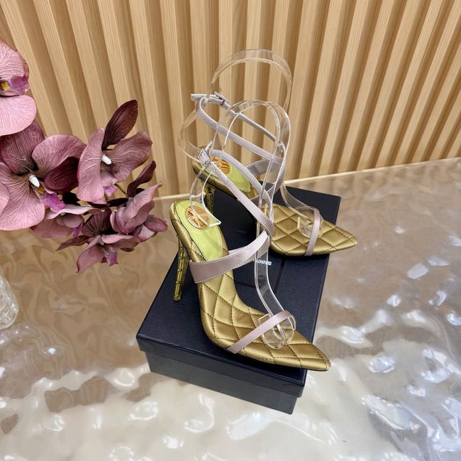 Saint Laurent in satin crepe and rhinestones Heel 10CM 69014-4